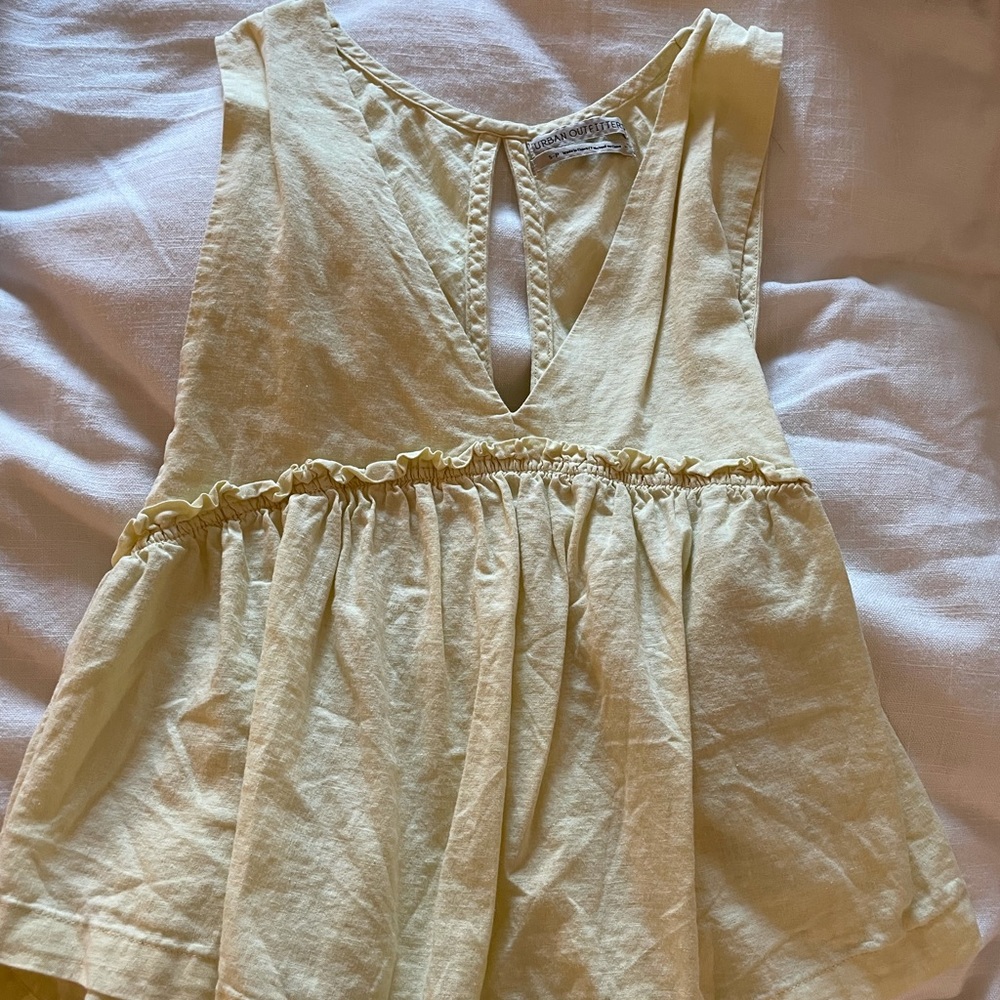 Yellow urban outfitters peplum top